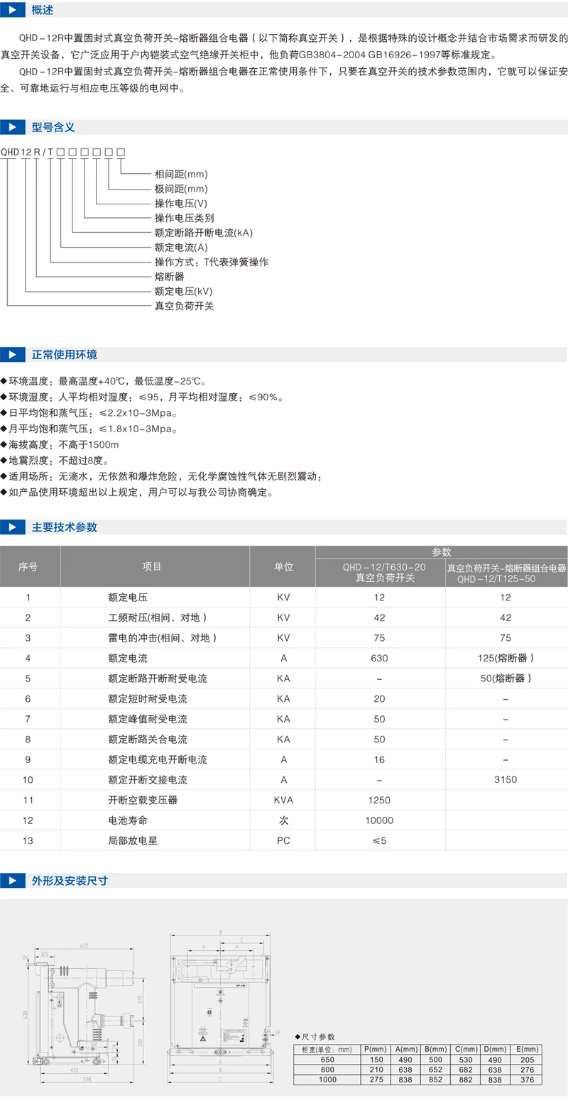 中置熔断负荷 QHD(F)-12R
